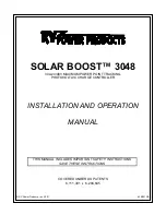 Power Products SOLAR BOOST 3048 Installation And Operation Manual preview