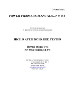 Power Products ST-375 Technical Manual preview