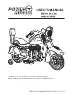 Preview for 1 page of Power Riders INDIAN CHIEF User Manual