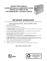 Power Sentry EAC ISSM 375 SM Instruction Manual preview