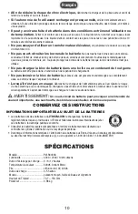 Предварительный просмотр 10 страницы POWER SMITH PVLR4000A Operator'S Manual