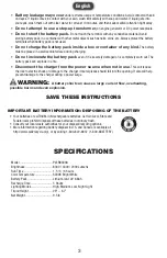 Preview for 3 page of POWER SMITH PVLR8000A Operator'S Manual