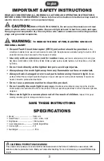 Предварительный просмотр 2 страницы POWER SMITH PWL110S Operator'S Manual