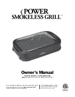 Power Smokeless Grill GR-1200 Owner'S Manual preview