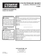 Preview for 44 page of Power Stroke PS80950 Series Operator'S Manual