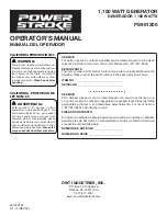 Preview for 42 page of Power Stroke PS901200 Series Operator'S Manual