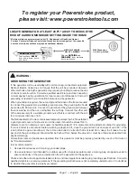 Предварительный просмотр 4 страницы Power Stroke PS902500 Series Operator'S Manual