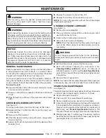 Preview for 20 page of Power Stroke PS905000B Operator'S Manual