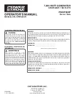 Preview for 52 page of Power Stroke PS907000P Series Operator'S Manual