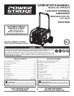 Preview for 1 page of Power Stroke PS907000S Operator'S Manual