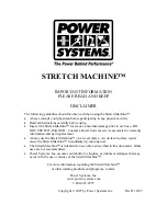 Power Systems STRETCH MACHINE Manual preview