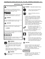 Preview for 2 page of Power Team 12-HTR series Operating Instructions And Parts List Manual