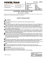 Power Team PE30-HOGEN Operating Instructions Manual preview