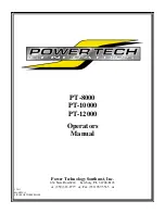 Preview for 1 page of Power Tech Generators PT-10000 Operator'S Manual