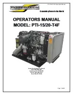 Preview for 1 page of Power Tech Generators PTI-15-T4F Operator'S Manual