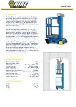 Power Towers Pecolift Tower Manual preview