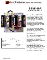 Power-Tronics SEM100A Manual предпросмотр