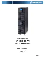Power Walker VFI 10000 CG PF1 User Manuals preview