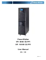 Предварительный просмотр 1 страницы Power Walker VFI 10000 CG PF1 User Manuals