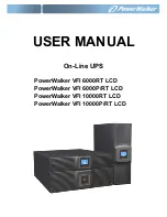 Power Walker VFI 10000P/RT LCD User Manual preview