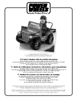 Preview for 1 page of Power Wheels 74598 Owner'S Manual With Assembly Instructions