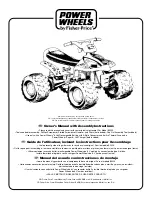 Power Wheels B2223 Owner'S Manual & Assembly Instructions preview