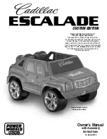 Preview for 1 page of Power Wheels CADILLAC ESCALADE CUSTOM EDITION J5246 Owner'S Manual