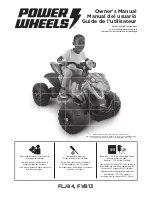 Power Wheels FLJ84 Owner'S Manual preview