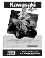 Preview for 1 page of Power Wheels Kawasaki KFX NINJA B9272 Owner'S Manual & Assembly Instructions