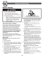 Preview for 14 page of Power Wheels Kawasaki KFX NINJA B9272 Owner'S Manual & Assembly Instructions