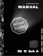 Preview for 1 page of Power works RS 15 A SUB User Manual