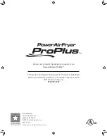 Preview for 20 page of Power AirFryer Pro Plus CM003 Owner'S Manual