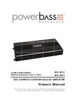 Предварительный просмотр 1 страницы PowerBass ACA-250.1 Owner'S Manual