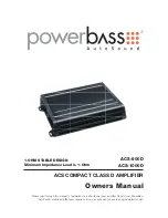 Предварительный просмотр 1 страницы PowerBass ACS-1000D Owner'S Manual