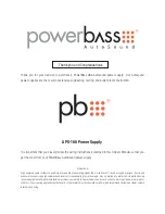 Предварительный просмотр 2 страницы PowerBass APS-100 Owner'S Manual