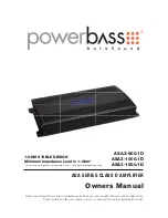 PowerBass ASA3-1000.1D Owner'S Manual предпросмотр