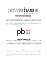 Preview for 2 page of PowerBass ASA3-1000.1D Owner'S Manual