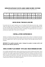 Preview for 4 page of PowerBass PS-AWB101T Application & Enclosure Manual