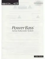 Preview for 1 page of PowerBass Solid Home Cinema Series User Manual