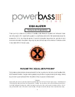 Preview for 3 page of PowerBass Xtreme XEQ-5X0 Owner'S Manual