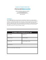 Preview for 8 page of Powerboard UL 2272 series User Manual