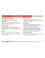 Preview for 25 page of PowerBoss 82 Europe User Manual