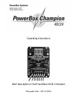 PowerBox Systems PowerBox 40/24 Champion Operating Instructions Manual preview