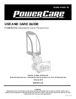 PowerCare Universal SL Use And Care Manual preview