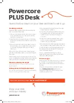 Preview for 1 page of Powercore PLUS Desk Assembly Instructions