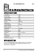 Preview for 2 page of Powerfist VF-20WLFB Manual