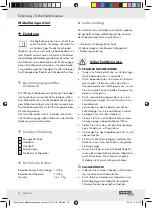 Preview for 20 page of Powerfix Profi 0419684 Operation And Safety Notes