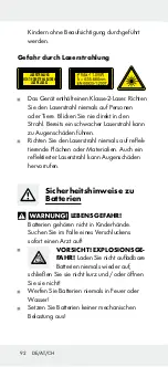 Предварительный просмотр 92 страницы Powerfix Profi 102668 Operation And Safety Notes