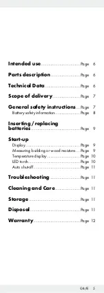 Предварительный просмотр 5 страницы Powerfix Profi 109791 Operation And Safety Notes