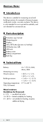 Предварительный просмотр 6 страницы Powerfix Profi 109791 Operation And Safety Notes